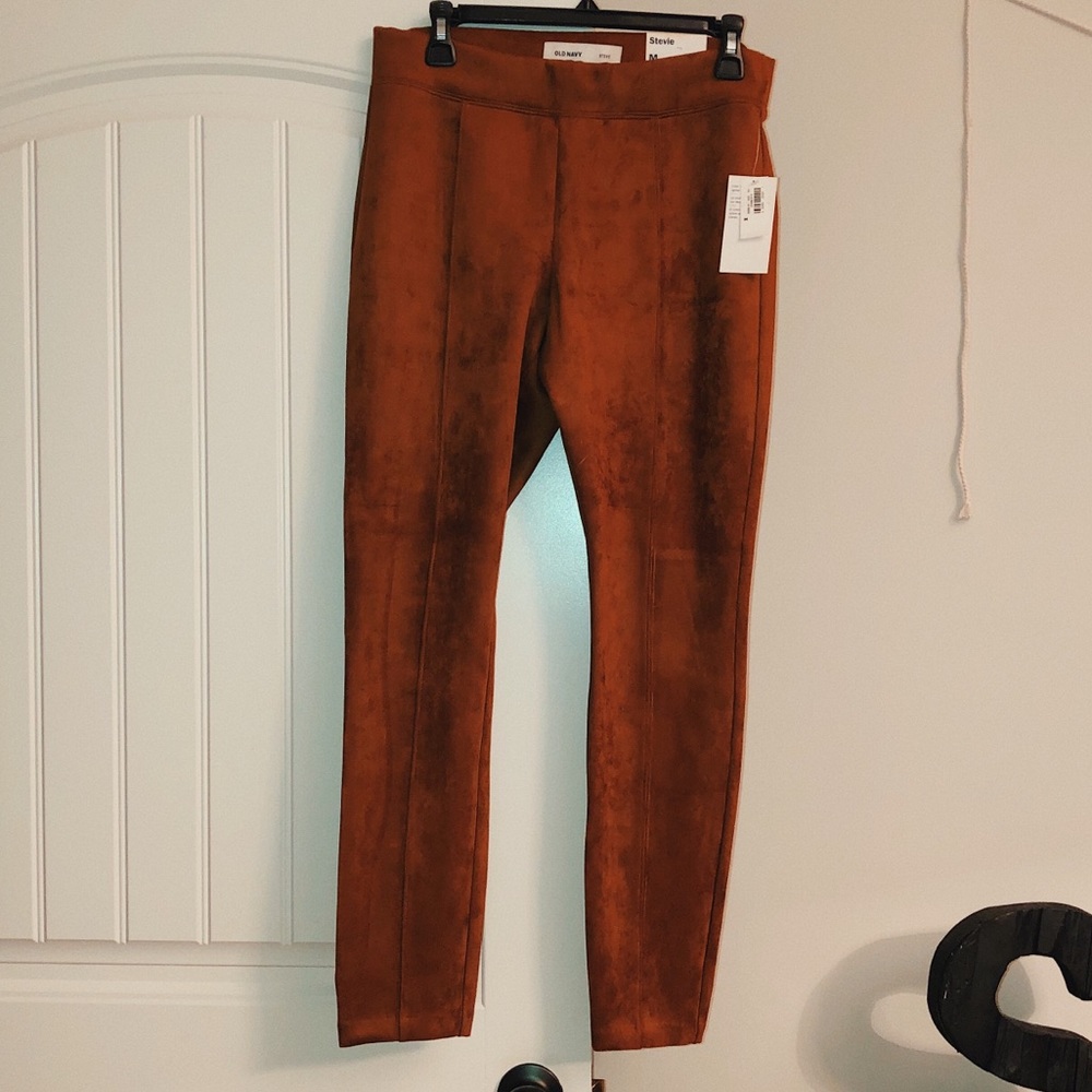 Size M brown suede Old Navy leggings